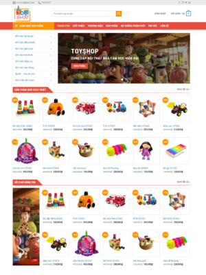 Mẫu website đồ chơi trẻ em 002