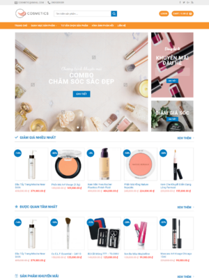 Mẫu website mỹ phẩm 001