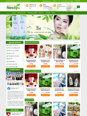 Mẫu website mỹ phẩm 035