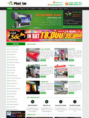 Mẫu website in ấn 001