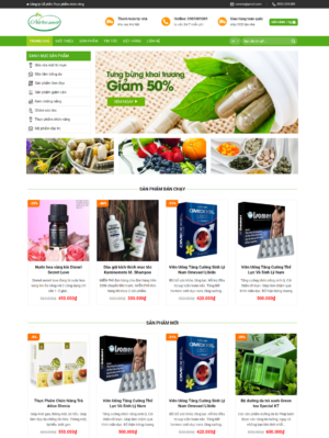Mẫu website mỹ phẩm 038