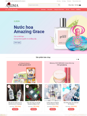 Mẫu website mỹ phẩm 020
