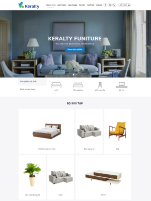 Mẫu website nội thất 040