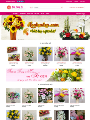 Mẫu website hoa tươi, cây cảnh 001