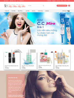 Mẫu website mỹ phẩm 019
