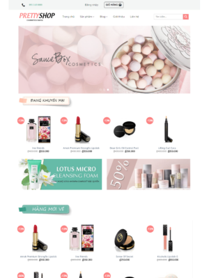 Mẫu website mỹ phẩm 021