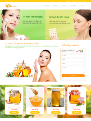 Mẫu website mỹ phẩm 008