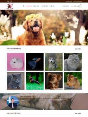 Mẫu website thú cưng 001