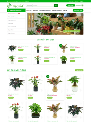 Mẫu website hoa tươi, cây cảnh 008