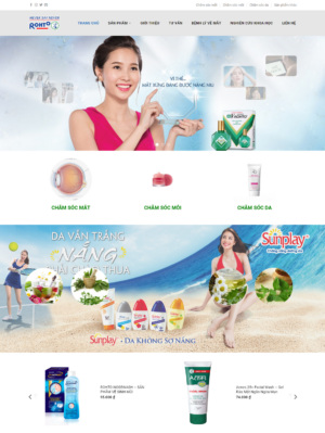 Mẫu website mỹ phẩm 003