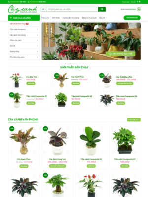 Mẫu website hoa tươi, cây cảnh 009