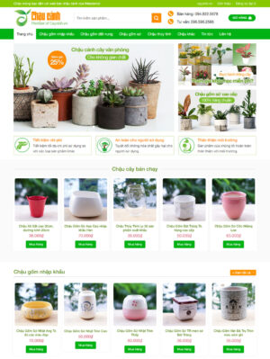 Mẫu website hoa tươi, cây cảnh 007