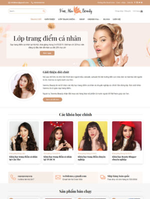 Mẫu website mỹ phẩm 044