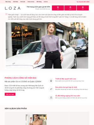 Mẫu website thời trang 019