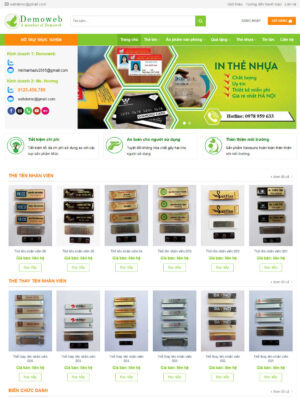 Mẫu website văn phòng phẩm 002