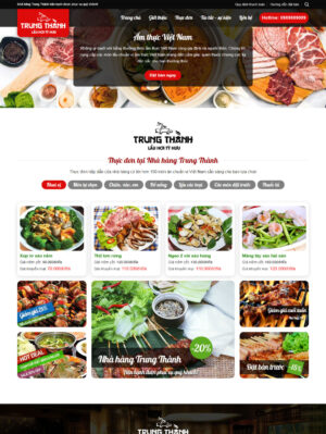Mẫu website ẩm thực 022