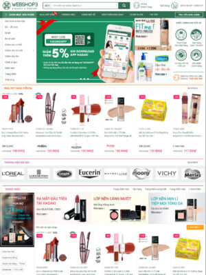 Mẫu website mỹ phẩm 051