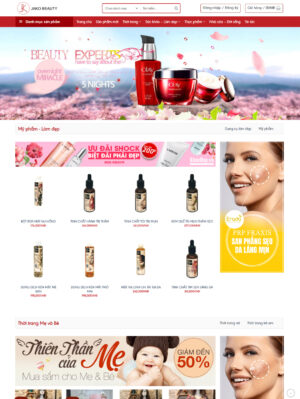 Mẫu website mỹ phẩm 052