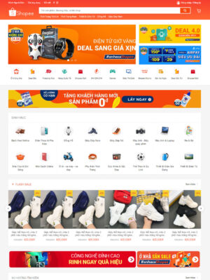 Mẫu website siêu thị 005