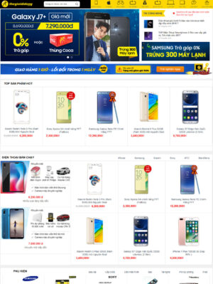 Mẫu website điện thoại 012