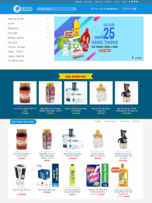Mẫu website siêu thị 002