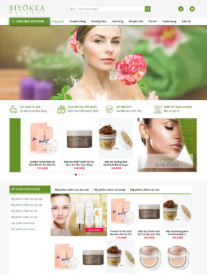Mẫu website mỹ phẩm 043