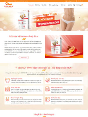 Mẫu website mỹ phẩm 018