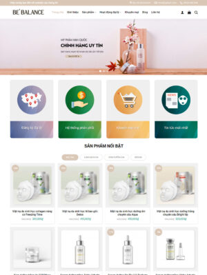 Mẫu website mỹ phẩm 048