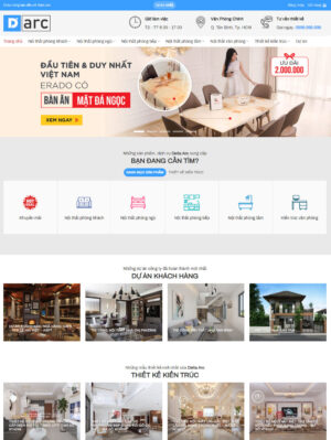 Mẫu website nội thất 052