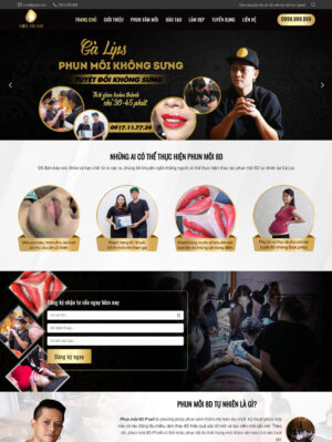 Mẫu website mỹ phẩm 032