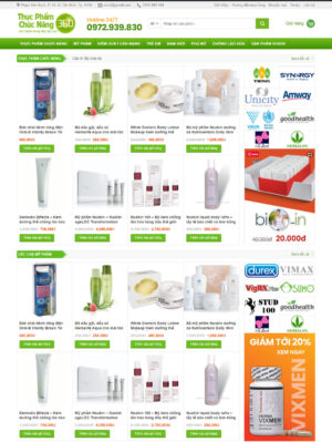 Mẫu website mỹ phẩm 039