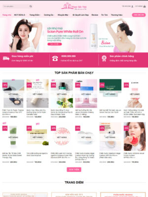 Mẫu website mỹ phẩm 027