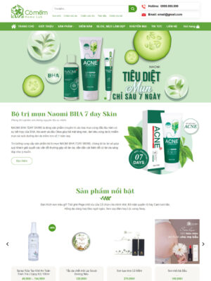 Mẫu website mỹ phẩm 037