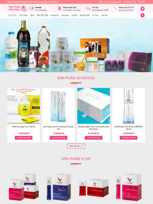 Mẫu website mỹ phẩm 026