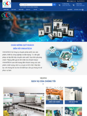 Mẫu website cơ khí, công nghiệp 007