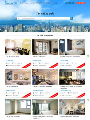 Mẫu Web Bất Động Sản 049