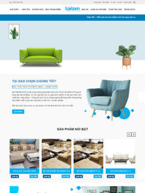 Mẫu website nội thất 001