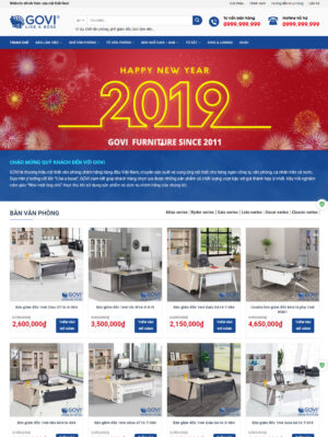 Mẫu website nội thất 005