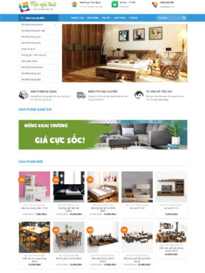 Mẫu website nội thất 006