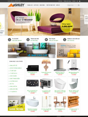 Mẫu website nội thất 011