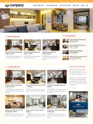 Mẫu website nội thất 012
