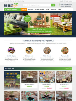 Mẫu website nội thất 013