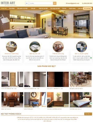 Mẫu website nội thất 016
