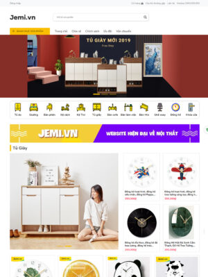 Mẫu website nội thất 019