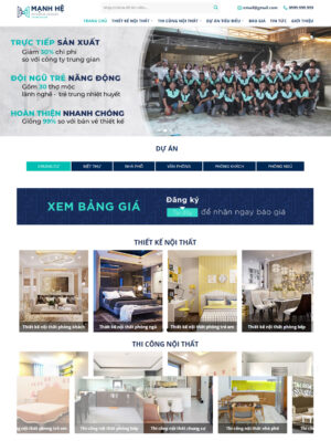 Mẫu website nội thất 023