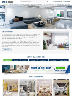 Mẫu website nội thất 024