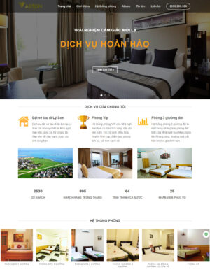 Mẫu website khách sạn 002