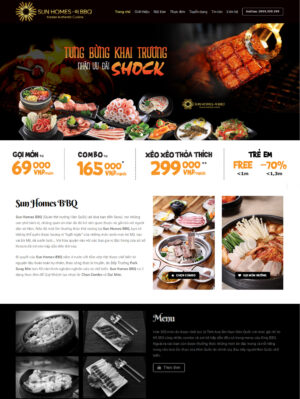Mẫu website ẩm thực 038