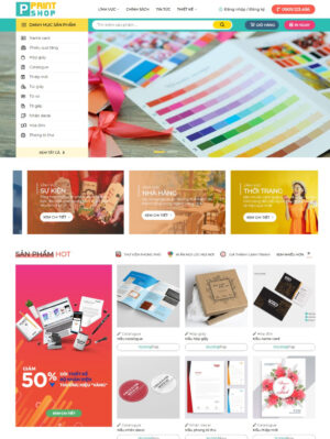 Mẫu website in ấn 009