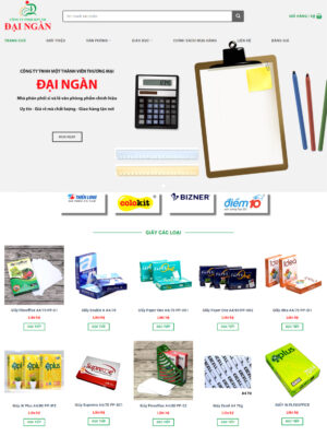 Mẫu website văn phòng phẩm 007